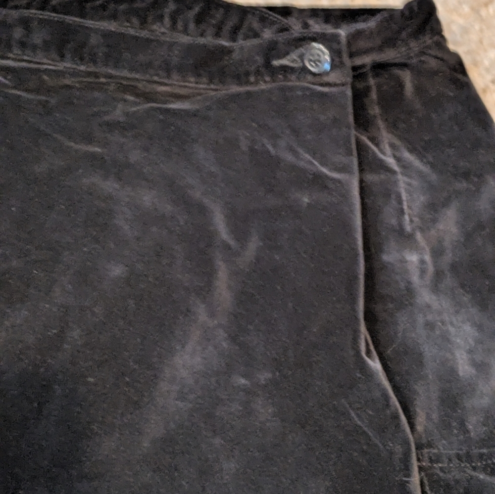 Vintage Eddie Bauer Black Velvet Wrap Cargo Skirt Size 12 - Picture 5 of 8